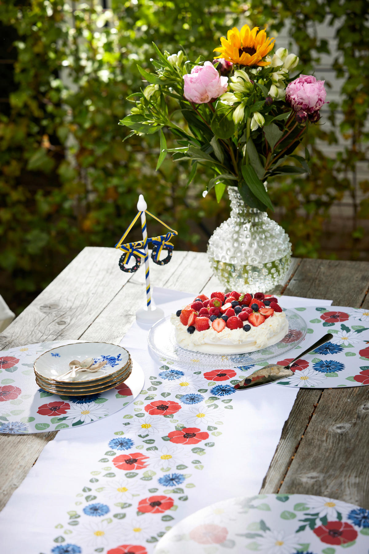 BORDSTABLETT Midsummer plast multicolor 38/38 cm  - multicolor, Basics, plast (38/38cm)