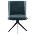 STUHL Lederlook Schwarz, Dunkelgrau  - Dunkelgrau/Schwarz, Design, Textil/Metall (46,5/87/64cm) - Voleo
