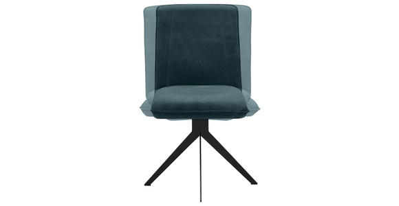 STUHL Lederlook Schwarz, Dunkelgrau - Dunkelgrau/Schwarz, Design, Textil/Metall (46,5/87/64cm) - Voleo