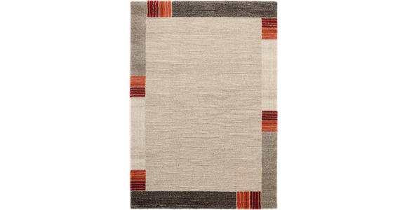 WEBTEPPICH 120 cm Palazzo Lobo Dunkelbraun, Beige - Dunkelbraun/Beige, KONVENTIONELL, Textil (120cm) - Novel