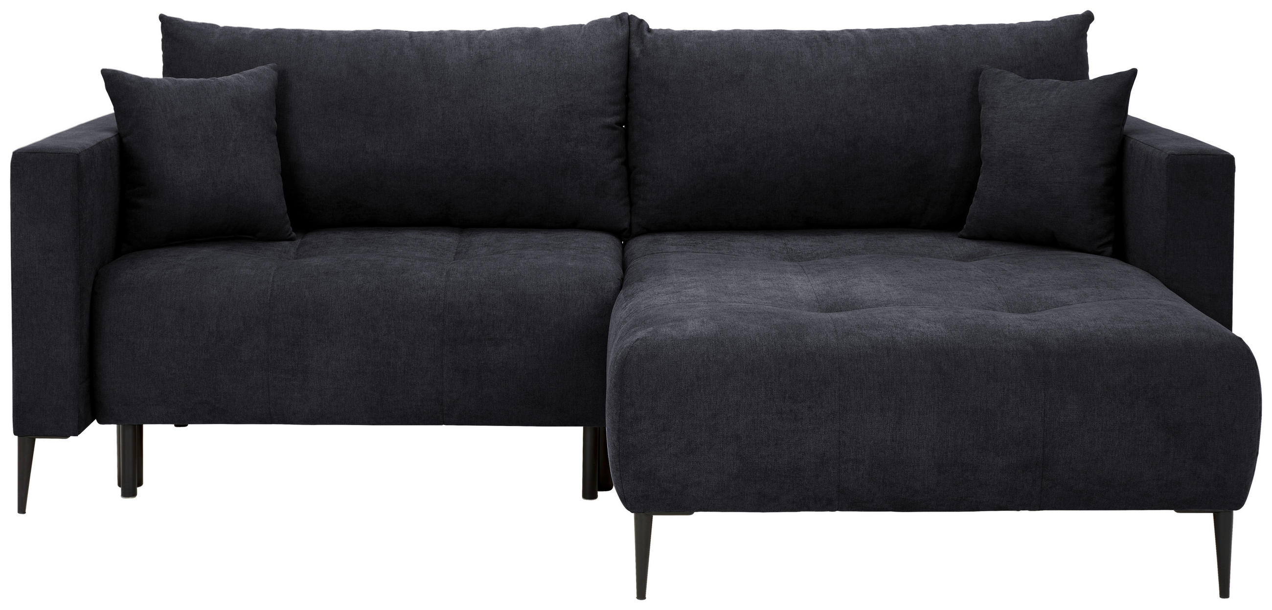 KUTNA GARNITURA tekstil  crna   - crna, Konvencionalno, tekstil/metal (226/155cm) - Carryhome