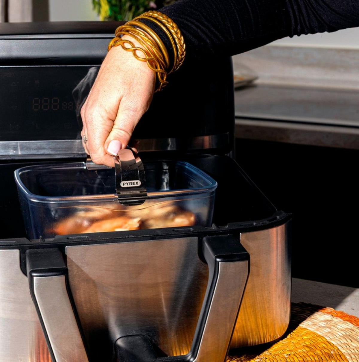 Ugnsform,för airfryer   - transparent, Basics, glas (18/20cm) - Pyrex