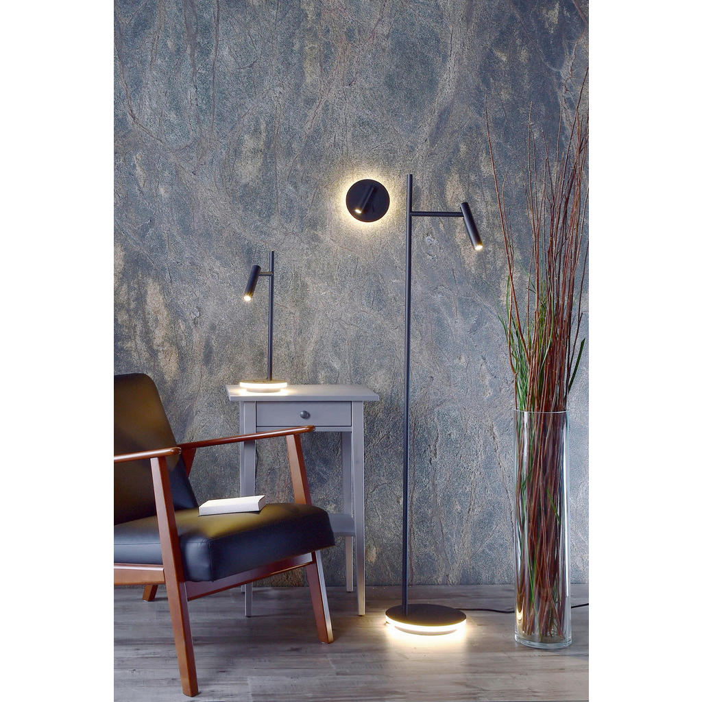 Thumbnail - Led-Tischleuchte Brahe, Schwarz, Metall, rund,rund, G, 45 cm, RoHS, Europäischer Sicherheitsstandard, Lampen & Leuchten,...