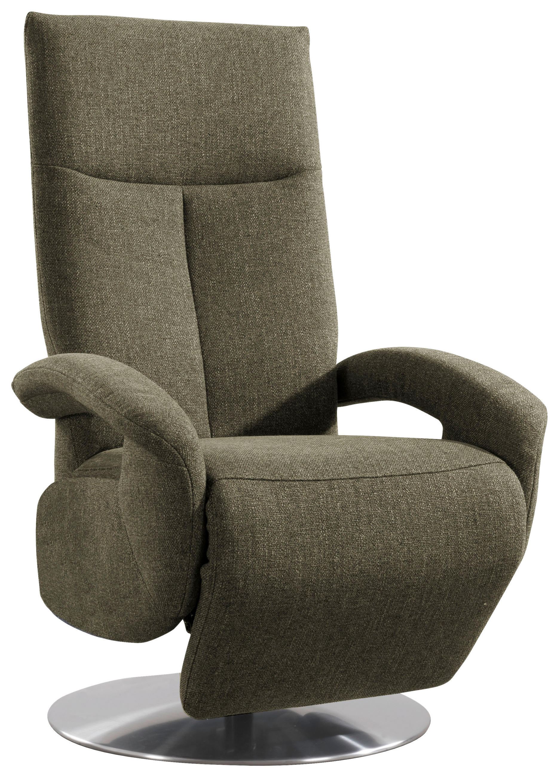 DREHSTUHL Flachgewebe Waldgrün  - Waldgrün/Chromfarben, KONVENTIONELL, Textil/Metall (74/112/82cm) - Sit & More