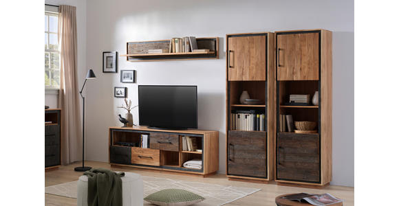 LOWBOARD in 160/60/40 cm - Dunkelgrau/Schwarz, Trend, Holz/Metall (160/60/40cm) - Landscape