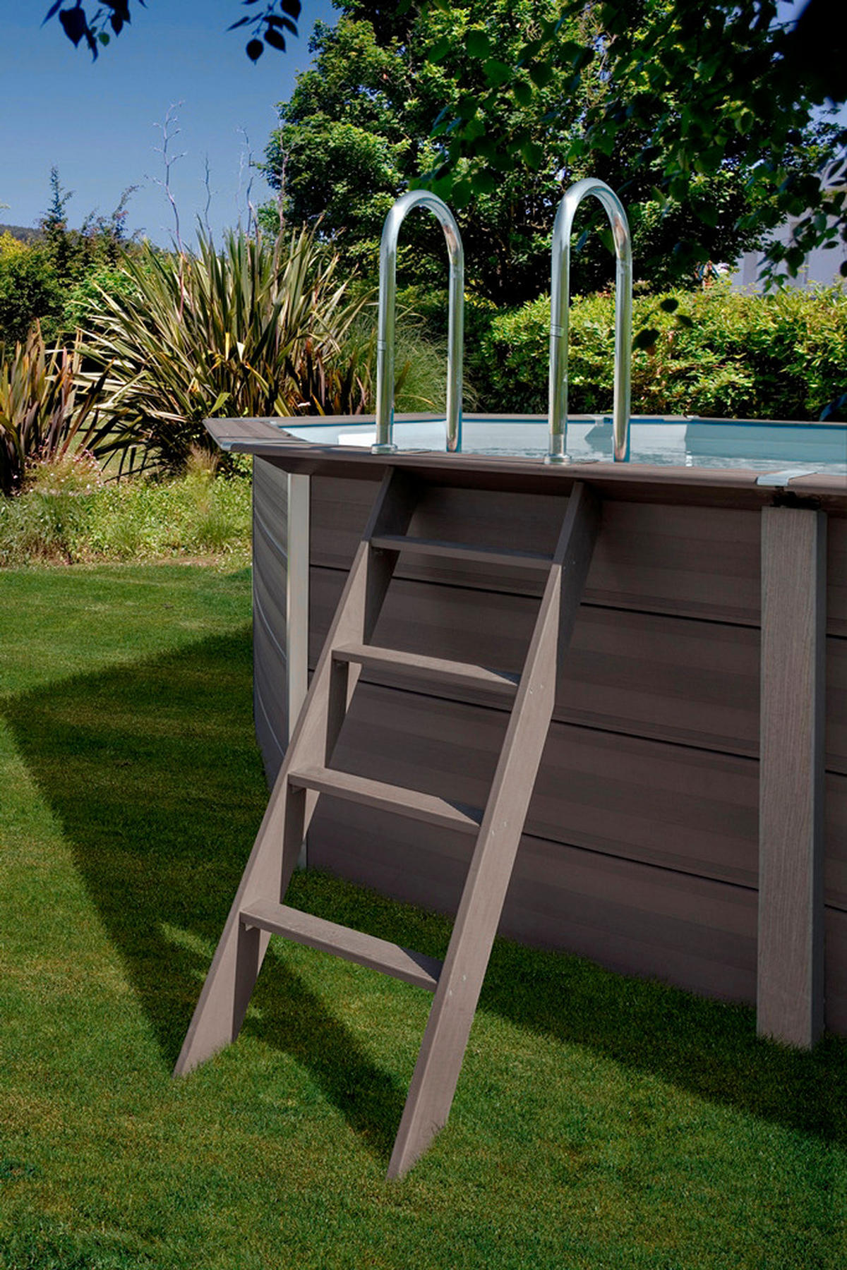 POOL-SET KPCOV52 524/386/124 cm  - Grau, KONVENTIONELL, Holzwerkstoff (524/386/124cm) - Gre