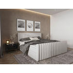 BOXBETT 180/200 cm  in Beige  - Beige/Schwarz, Basics, Kunststoff/Textil (180/200cm) - Carryhome