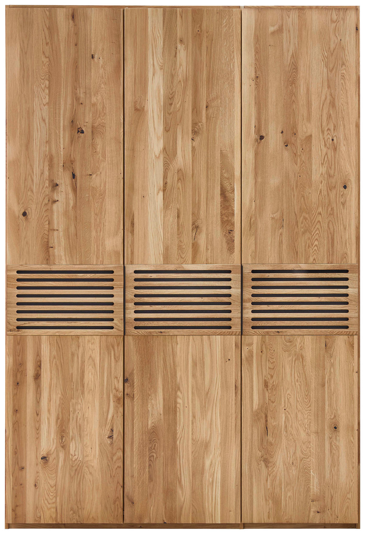 DREHTÜRENSCHRANK 152/223/62 cm,  in Eichefarben, 3 Tür(en)-türig  - Eichefarben/Schwarz, MODERN, Holz/Metall (152/223/62cm) - Livetastic
