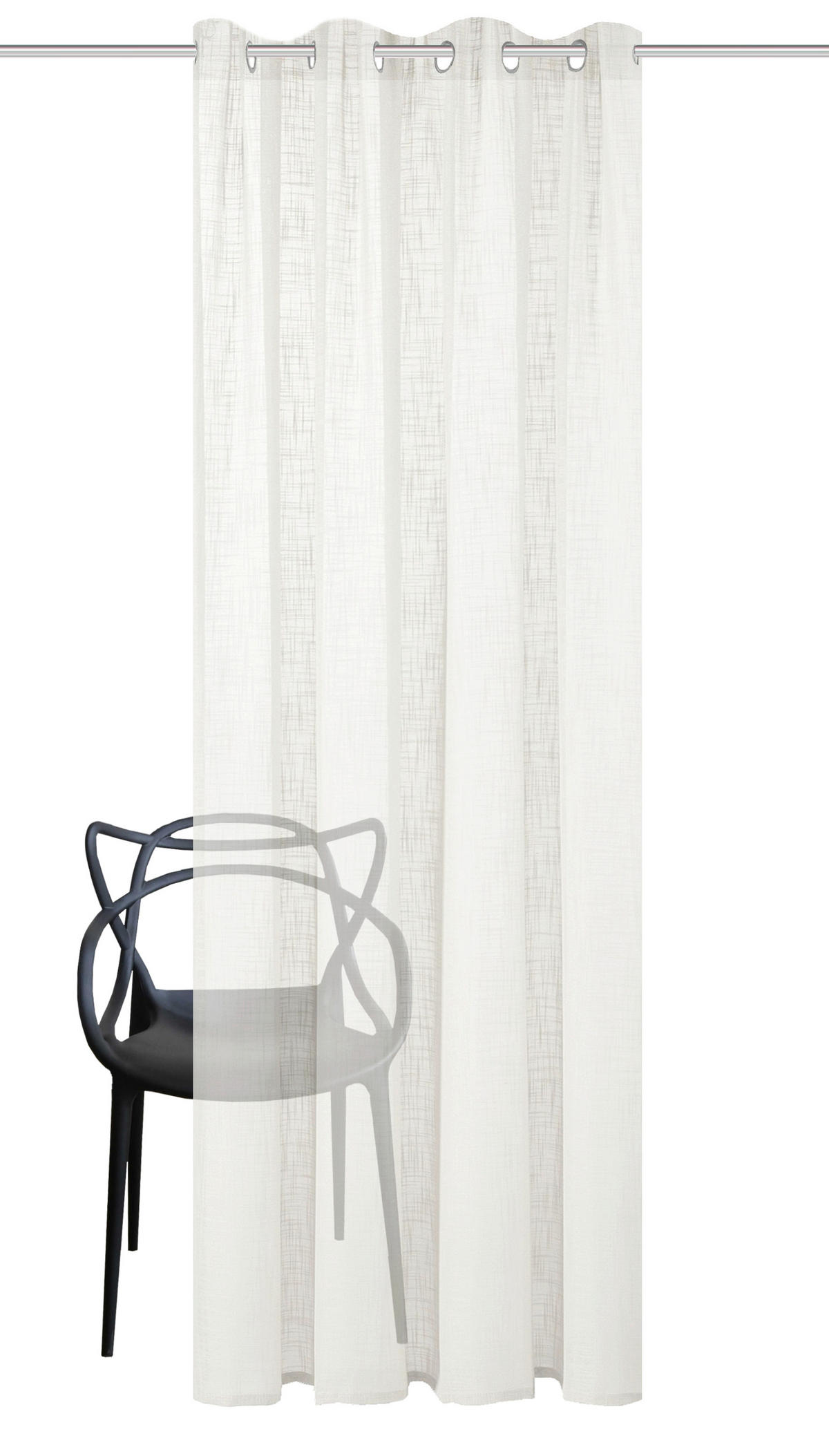 ÖSENSCHAL halbtransparent 140/225 cm   - Weiß, Basics, Textil (140/225cm)