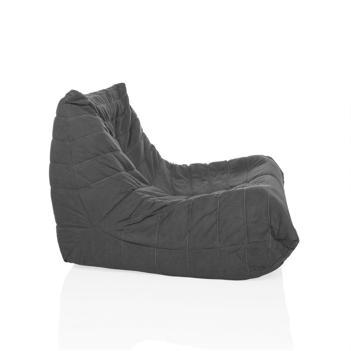 LOUNGESESSEL Cord Grau    - Grau, MODERN, Textil (90/72/100cm) - MID.YOU