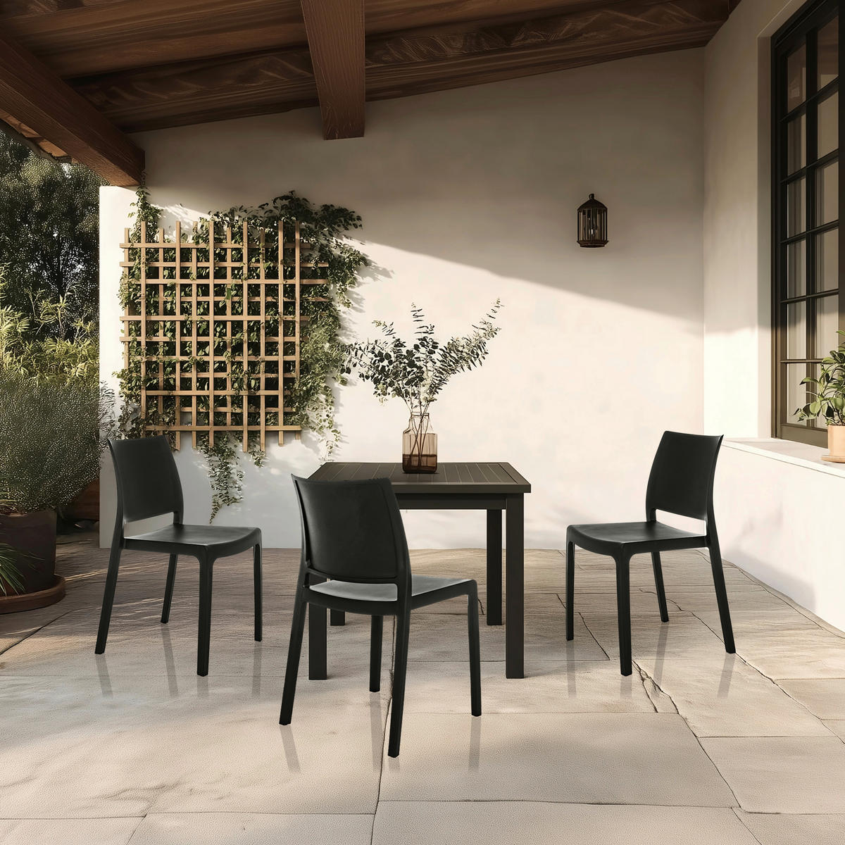 STOL  - svart, Modern, plast (47/80/51cm) - MID.YOU