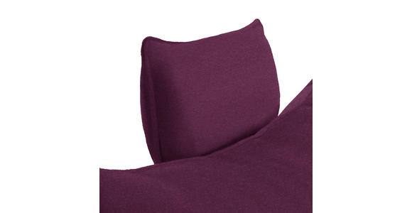 ECKSOFA in Mikrofaser Beere 292/176 cm - Beere/Schwarz, MODERN, Textil/Metall (292/176cm) - Carryhome