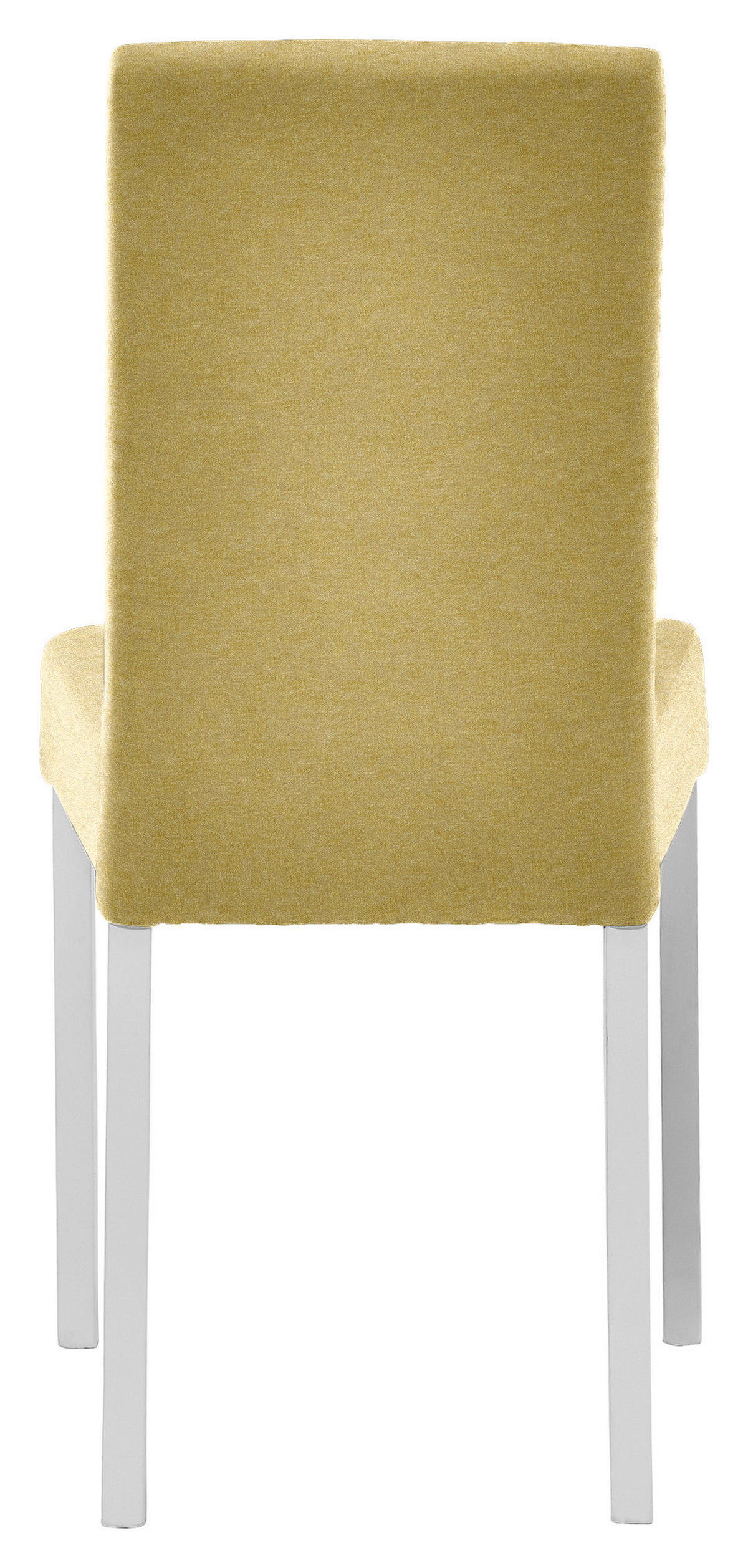 STUHL Webstoff Weiß, Gelb Buche massiv  - Gelb/Weiß, ROMANTIK / LANDHAUS, Holz/Textil (44/91/57cm) - Landscape