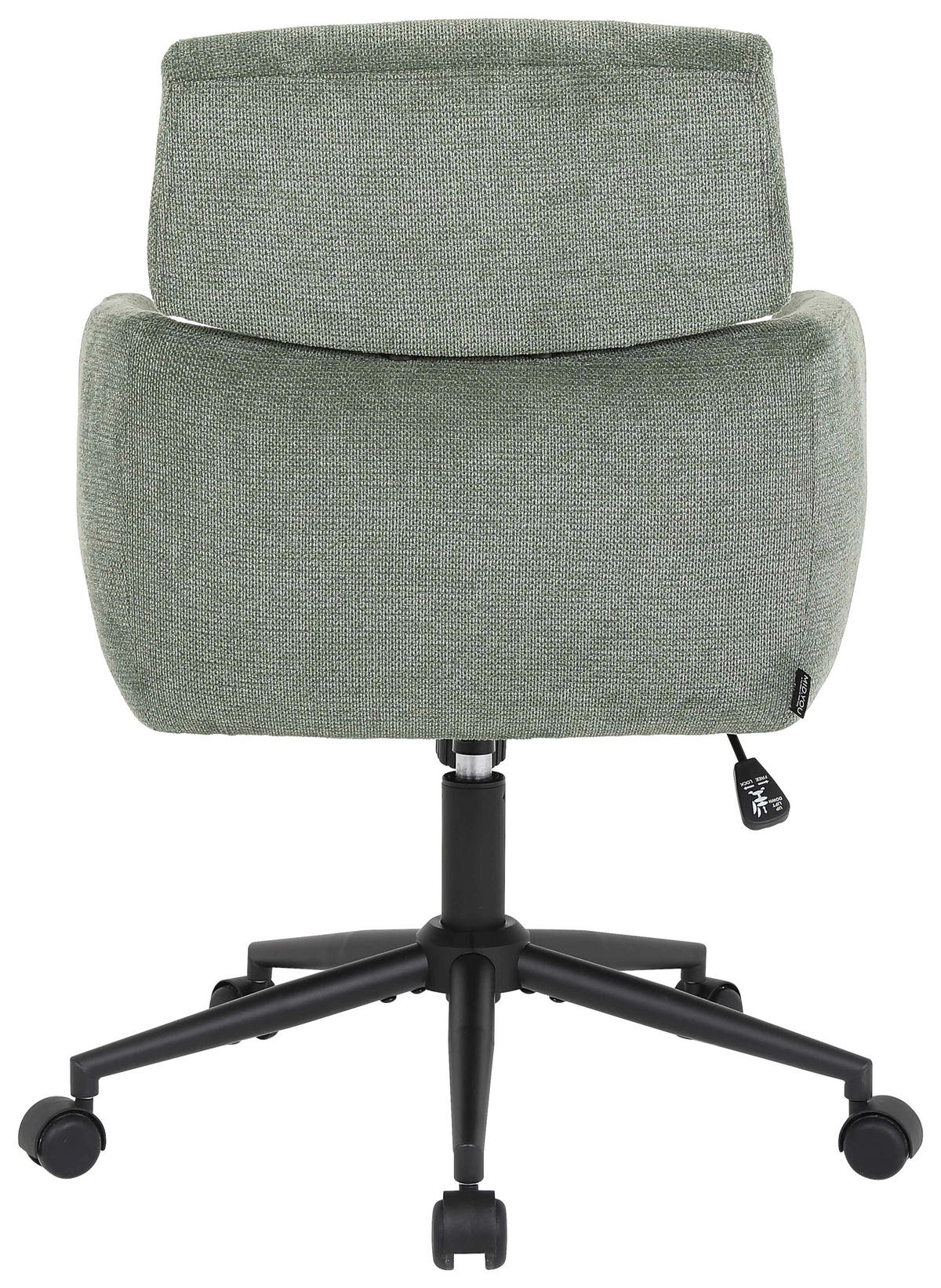 VRTLJIVI STOL les, kovina, umetna masa, tekstil zelena  - črna/zelena, Moderno, kovina/umetna masa (62/92/100/63cm) - MID.YOU