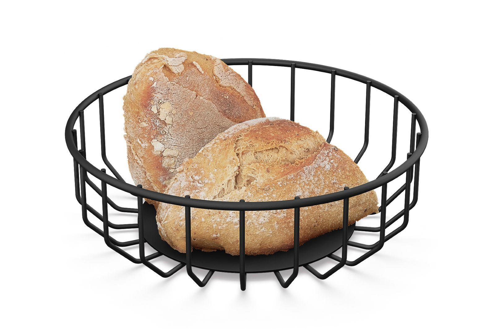 BROTKORB - Schwarz, KONVENTIONELL, Metall (23,5/7,6/23,5cm) - Zack