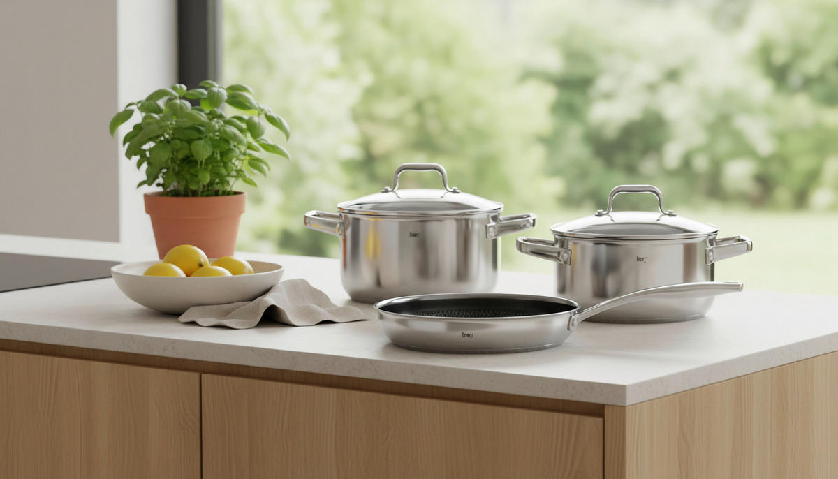 Set De Oale 3 piese  - străveziu/culoare inox, Basics, sticlă/metal - Homeware Profession.