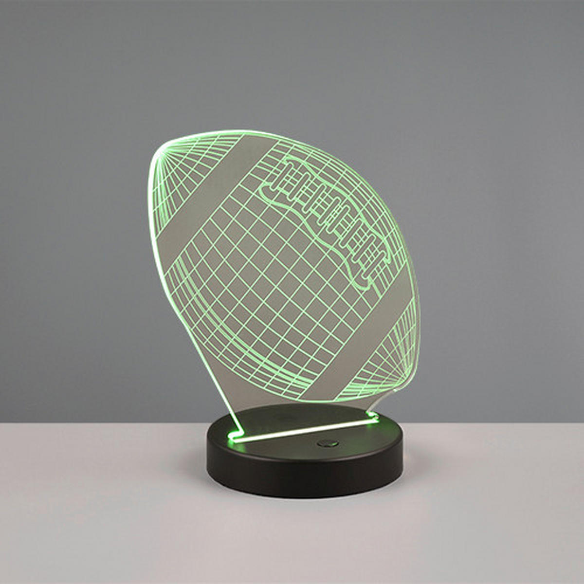LED-TISCHLEUCHTE Football   - Transparent/Schwarz, Trend, Kunststoff/Metall (17,0/21,5/12,0cm)
