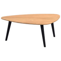 COUCHTISCH Wildeiche massiv 92/60/36 cm oval Schwarz, Wildeiche  - Wildeiche/Schwarz, Natur, Holz (92/60/36cm) - Livetastic