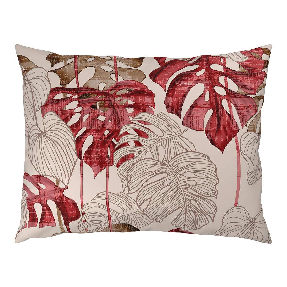 BETTWÄSCHESET CUBY Satin 160/210 cm  65 cm/100 cm  - Bordeaux, Konventionell, Textil (160/210cm) - Novel