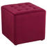 HOCKER in Textil Bordeaux - Bordeaux/Schwarz, Trend, Textil (38/36/38cm) - Carryhome HOCKER in Textil Bordeaux - Bordeaux/Schwarz, Trend, Textil (38/36/38cm) - Carryhome