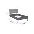 BETT 120/200 cm  in Grau  - Wildeiche/Grau, Design, Holz/Holzwerkstoff (120/200cm) - Carryhome