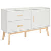 SIDEBOARD  in Naturfarben, Weiss  - Weiss/Naturfarben, Design, Holz/Holzwerkstoff (120/72/40cm) - MID.YOU