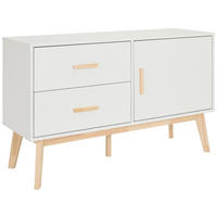 ŠIROKÁ KOMODA, kaučukové dřevo, přírodní barvy, bílá,  - bílá/přírodní barvy, Design, dřevo/kompozitní dřevo (120/72/40cm) - MID.YOU
