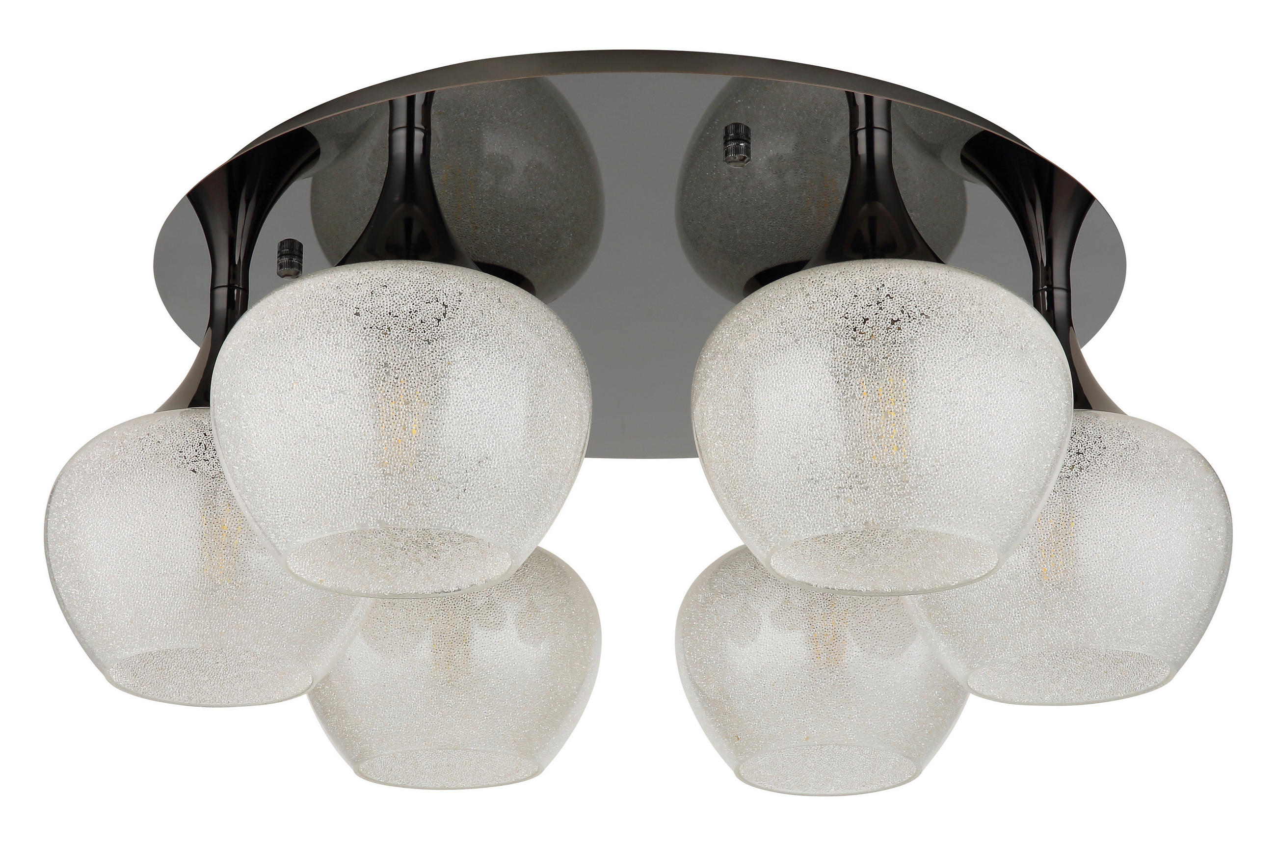 TAKLAMPA 65/26,5 cm  - klar/svart, Klassisk, metall/glas (65/26,5cm) - Globo