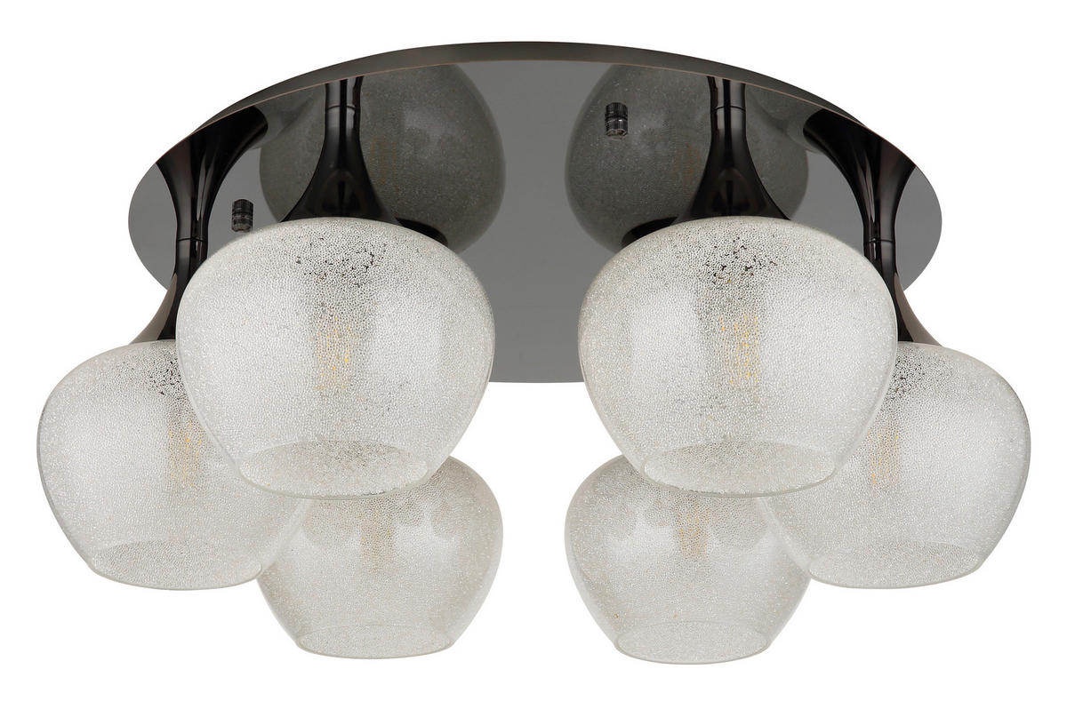 SVJETILJKA STROPNA  - prozirno/crna, Konvencionalno, staklo/metal (65/26,5cm) - Globo