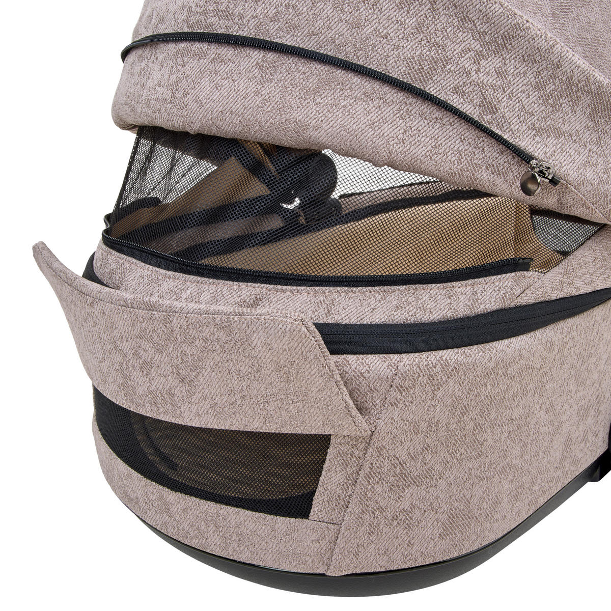 KINDERWAGENSET Facetty  - Beige/Braun, Design, Textil/Metall (104,5/62/94cm) - Jimmylee