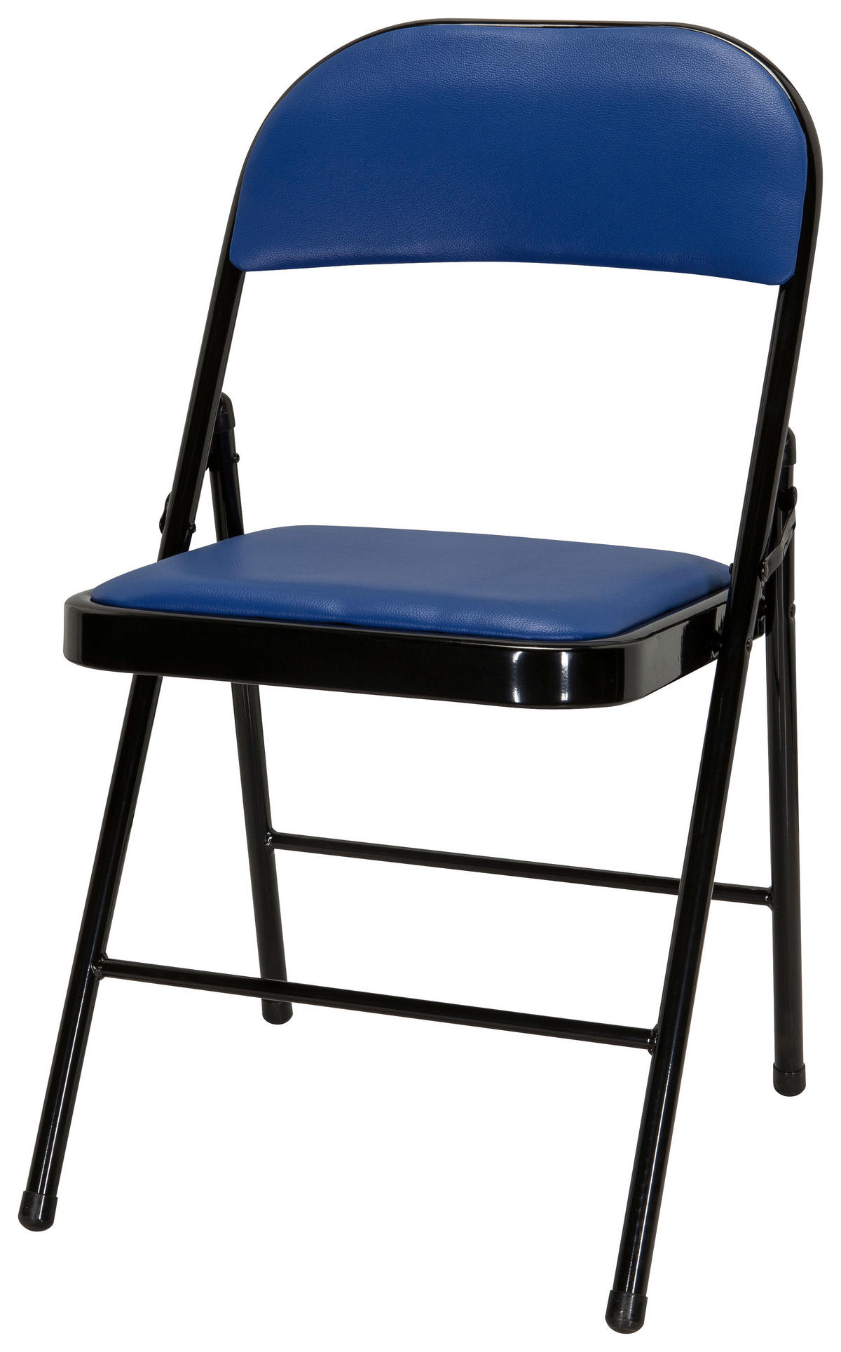 KLAPPSTUHL in Metall, Textil Blau, Schwarz  - Blau/Schwarz, Basics, Textil/Metall (44/80/49cm) - MID.YOU