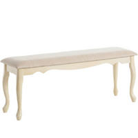 GARDEROBENBANK - Creme, Design, Textil (120/44/35cm) - MID.YOU