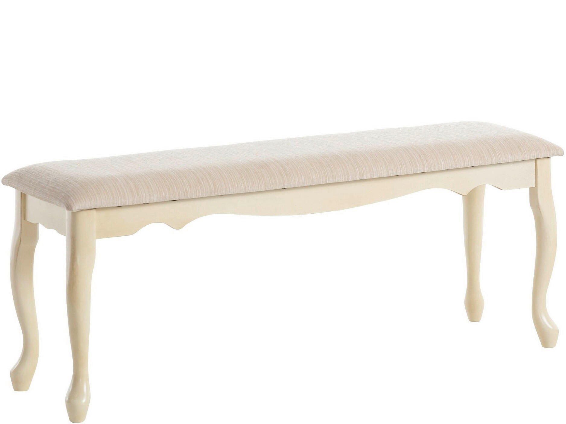 Mid.you Garderobenbank Queen Anne Creme 44x35x120 cm