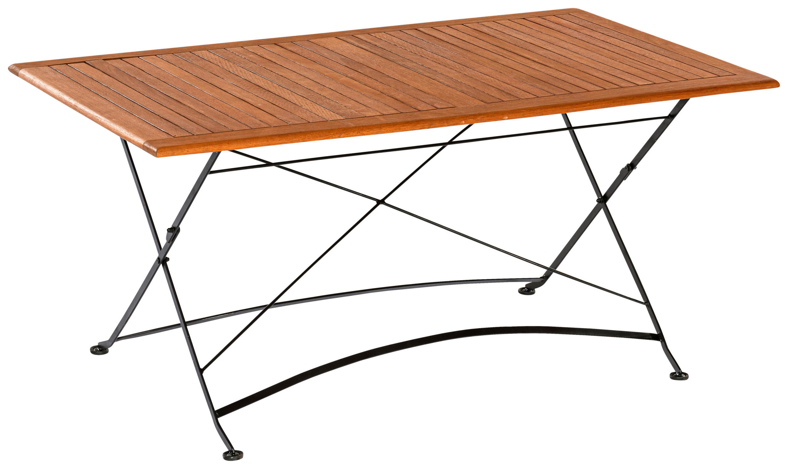 GARTENKLAPPTISCH 160/90/73 cm Holz, Metall rechteckig  - Graphitfarben/Naturfarben, KONVENTIONELL, Holz/Metall (160/90/73cm) - Gardenson