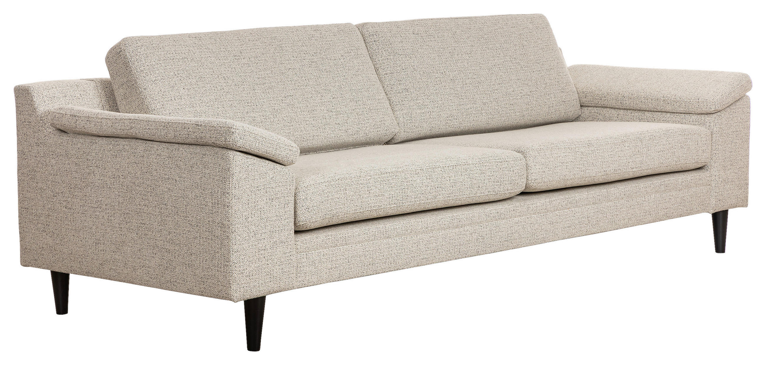 3-SITS SOFFA i ljusgrå  - ljusgrå/svart, Design, metall/trä (241/85/92cm) - Pure Home Comfort