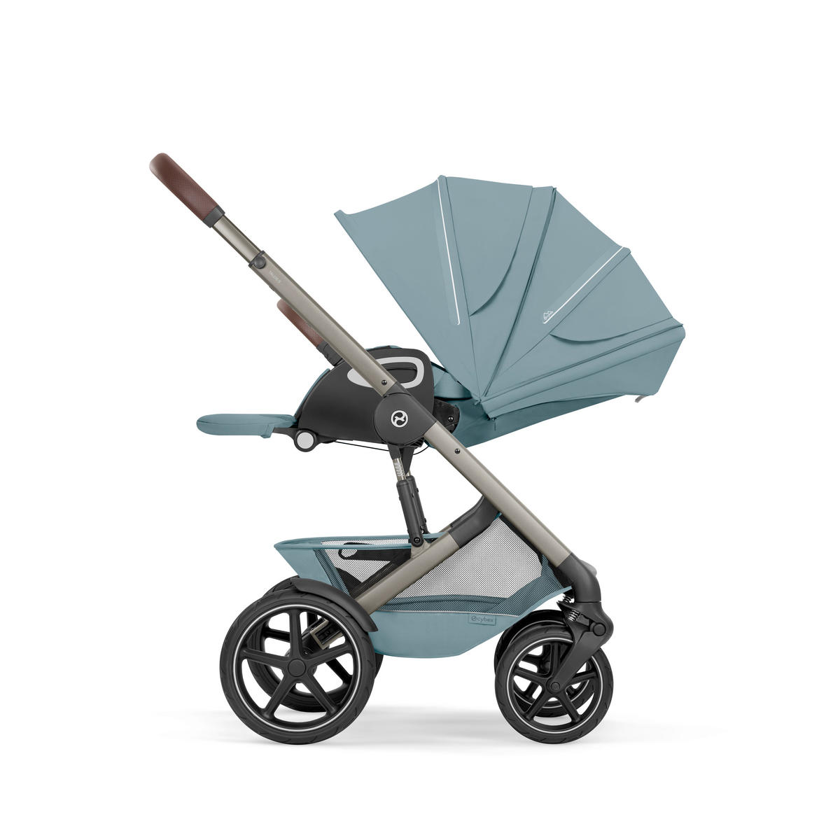KINDERWAGEN Talos S TPE inkl. Fold-Carrycot  - Taupe/Hellblau, Basics, Textil/Metall (93/60/115cm) - cybex GOLD