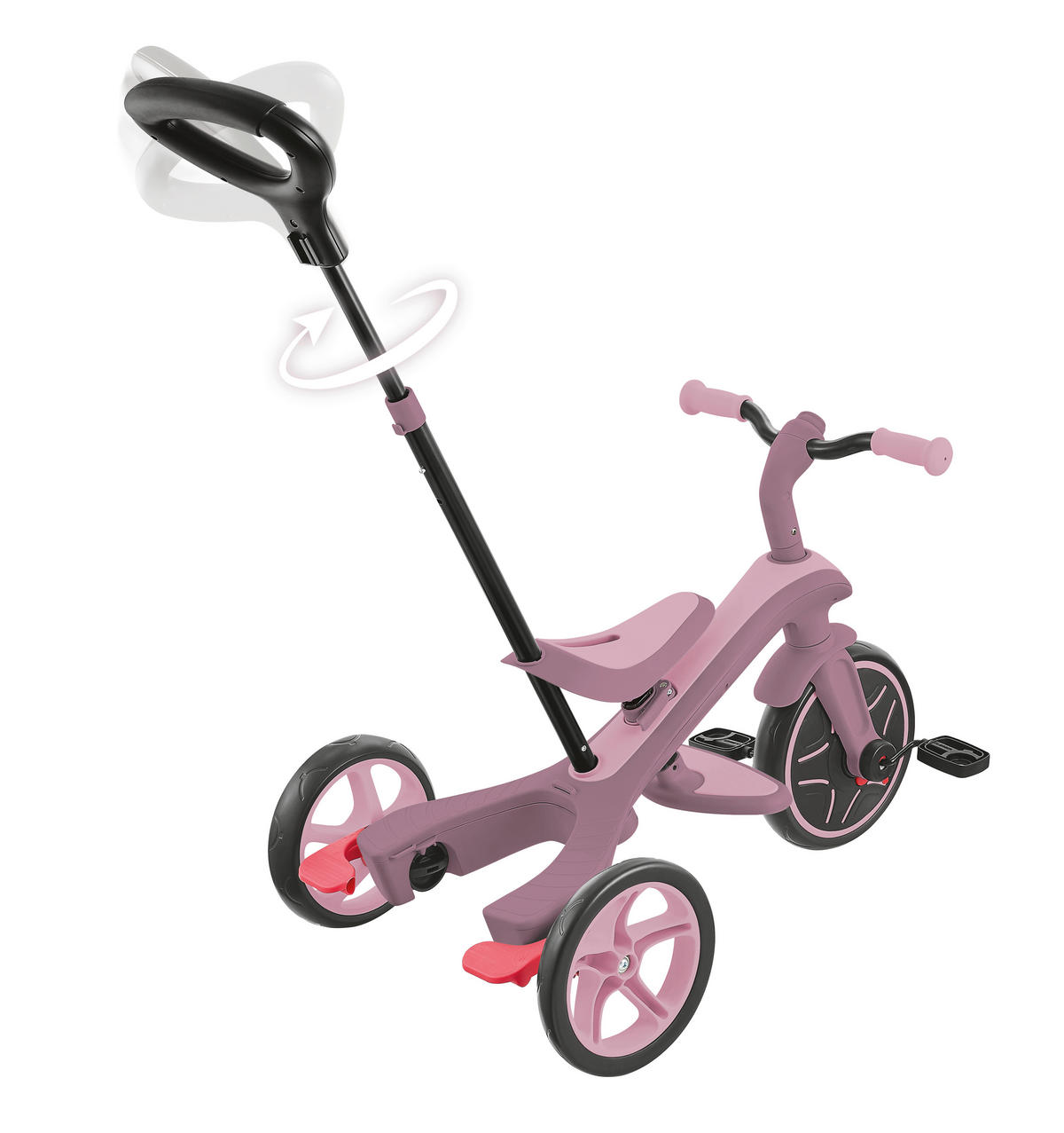 DREIRAD EXPLORER TRIKE 4in1 ECO  - Beere, Basics, Kunststoff (95/47/97,5kg) - GLOBBER