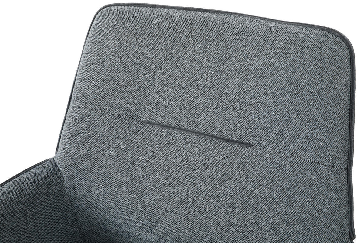 STOLICA S NASLONOM ZA RUKE  plava  metal, tekstil      - plava/crna, Design, metal/tekstil (60/86/62cm)