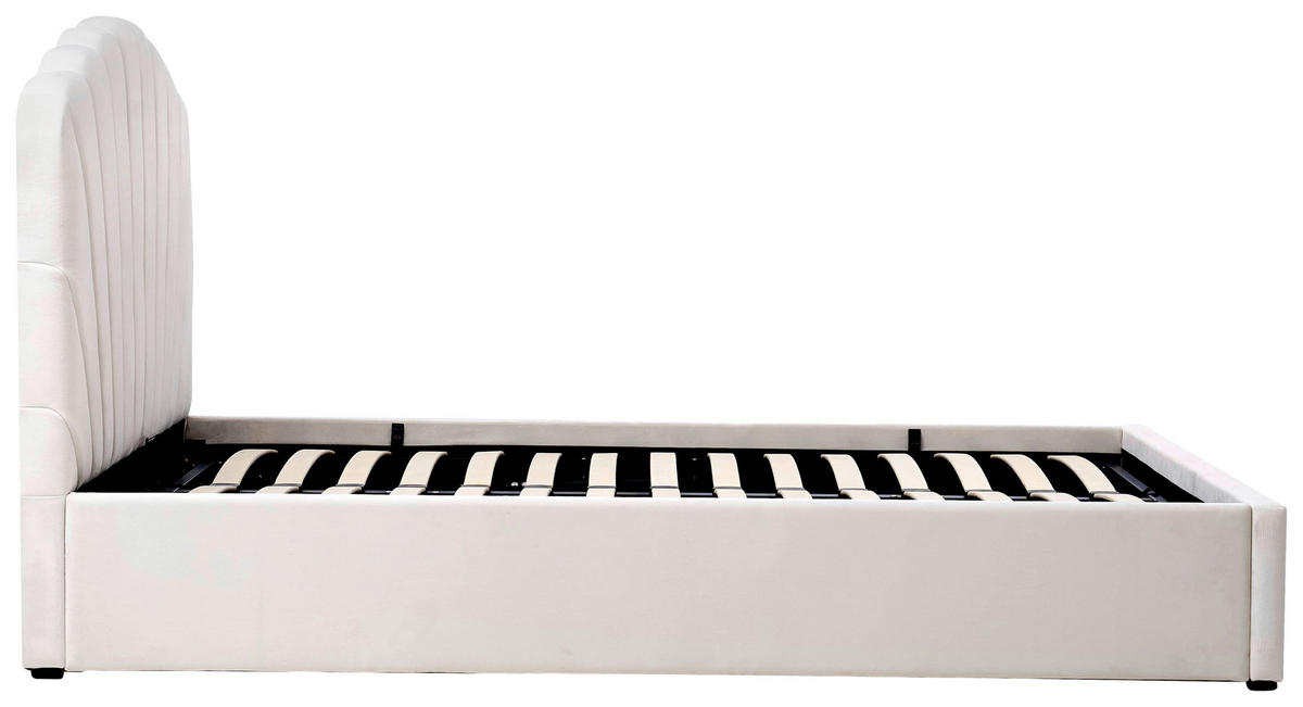 POLSTERBETT Lattenrost, Bettkasten 180/200 cm  in Beige  - Beige/Schwarz, Trend, Holz/Kunststoff (180/200cm) - Ambia Home