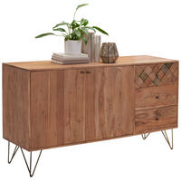 BYRÅ 145/80/45 cm  - bronsfärgad/mässingsfärgad, Trend, metall/trä (145/80/45cm) - Ambia Home