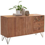 KOMMODE  in 145/80/45 cm  - Messingfarben/Bronzefarben, Trend, Holz/Metall (145/80/45cm) - Ambia Home