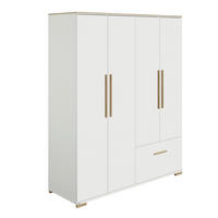 BABYKLEIDERSCHRANK Enie Weiß, Eichefarben  - Eichefarben/Weiß, Basics, Holz/Holzwerkstoff (164/200,40/55,60cm) - Paidi