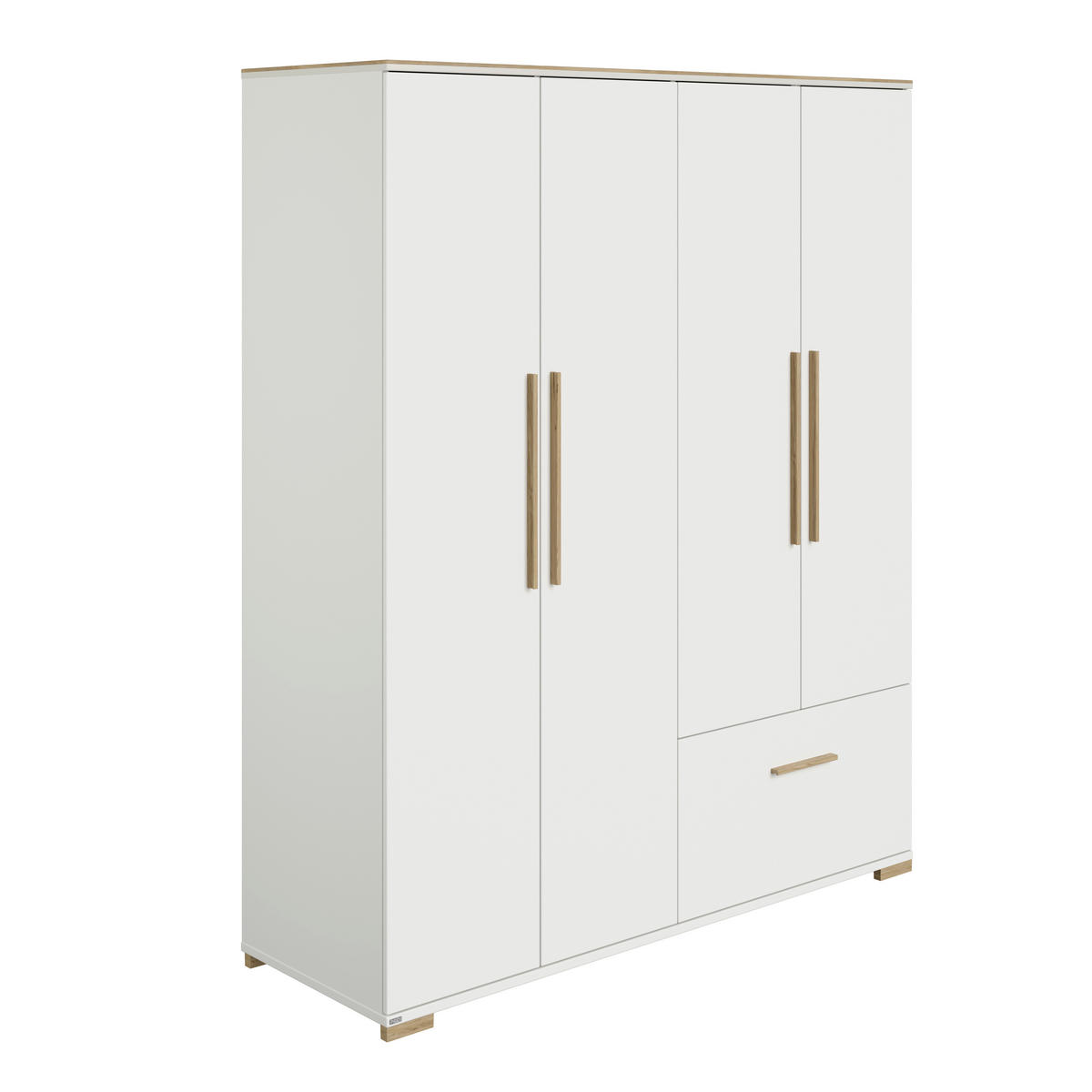BABYKLEIDERSCHRANK Enie Weiß, Eichefarben  - Eichefarben/Weiß, Basics, Holz/Holzwerkstoff (164/200,40/55,60cm) - Paidi