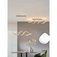 LED-HÄNGELEUCHTE 100/22/120 cm  - Sandfarben, Design, Kunststoff/Metall (100/22/120cm) - Novel
