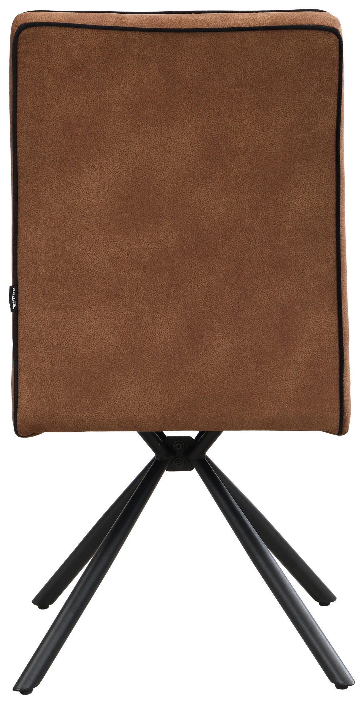 STUHL - Cognac/Schwarz, Design, Textil/Metall (46,5/91/62,5cm) - Ambia Home