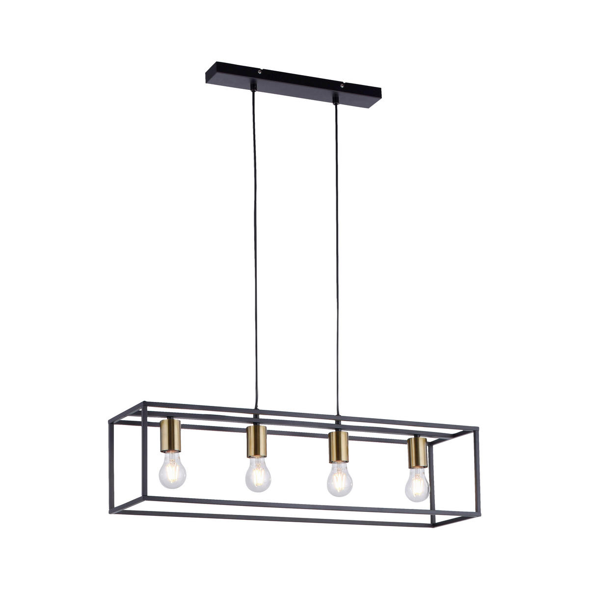HÄNGELEUCHTE 80/20/120 cm  - Schwarz, Design, Kunststoff/Metall (80/20/120cm)