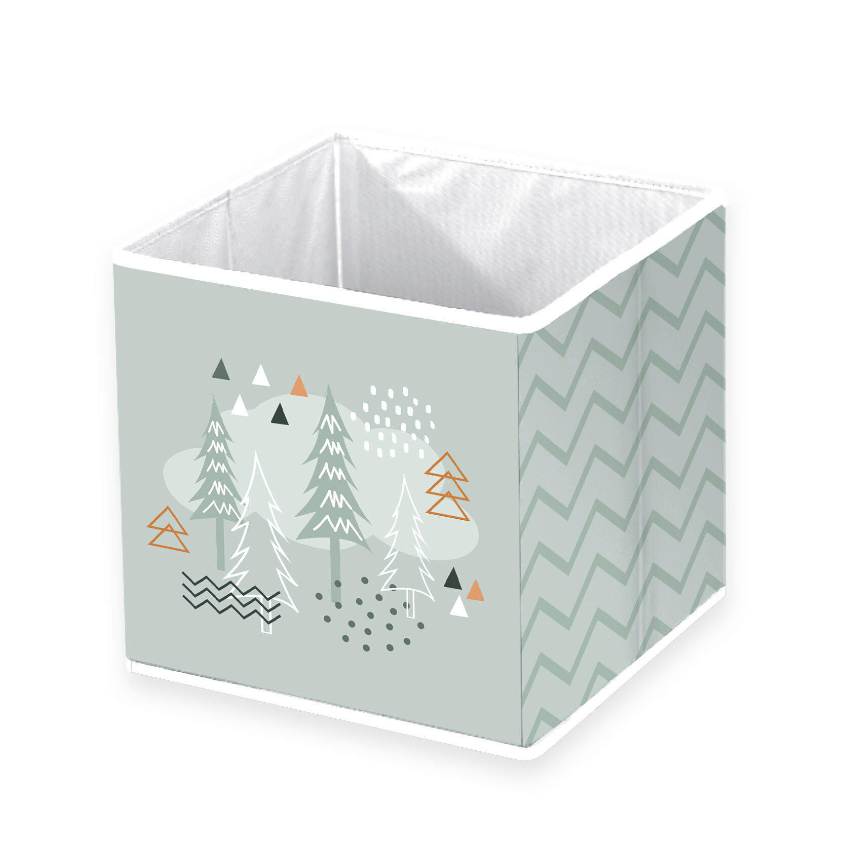 AUFBEWAHRUNGSBOX NORDIC FOREST  - Salbeigrün, Basics, Textil (30/30/30cm) - Herding