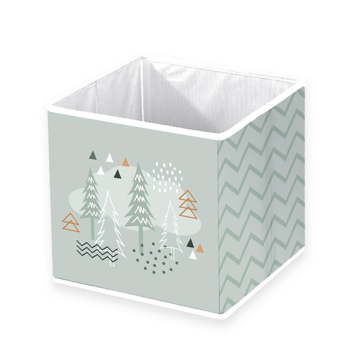 AUFBEWAHRUNGSBOX NORDIC FOREST  - Salbeigrün, Basics, Textil (30/30/30cm) - Herding