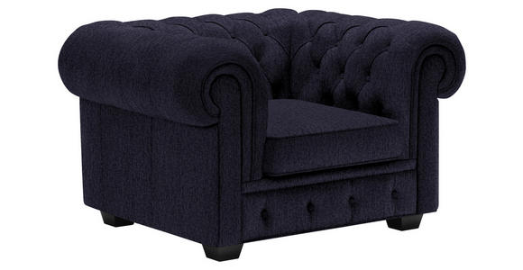 CHESTERFIELD-SESSEL - Wengefarben/Schwarz, LIFESTYLE, Holz/Textil (115/76,5/96cm) - Landscape