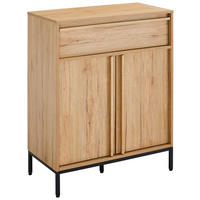 KOMMODE WABI, 80/101/40 cm, 1 Schublade(n)  - Eichefarben/Schwarz, Design, Holz/Holzwerkstoff (80/101/40cm) - Xora